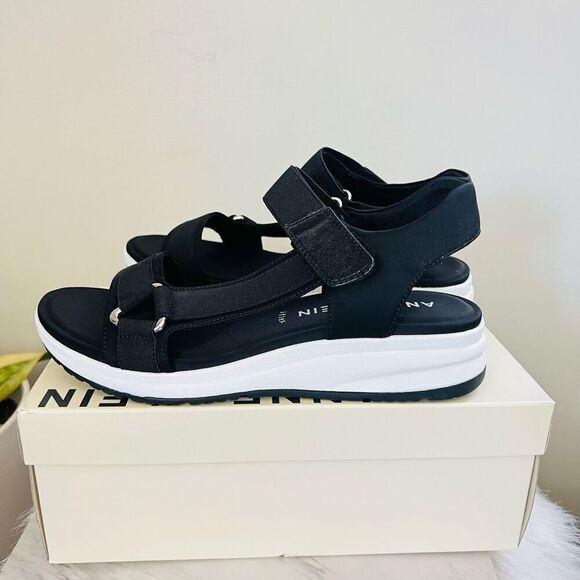 ANNE KLEIN Goldie Sport Sneaker Sandal, Comfort Cushioned, Black, Size 11, NWT - Picture 10 of 16